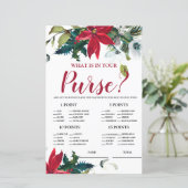 Wat is er in Purse Kerstmis Poinsettia Bridal Game (Staand voorkant)