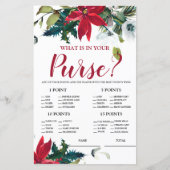Wat is er in Purse Kerstmis Poinsettia Bridal Game (Voorkant)