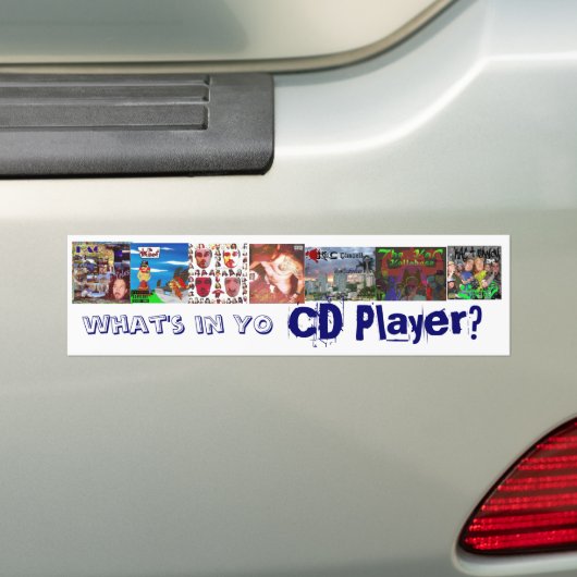 Wat is er in Yo CD Player? Bumpersticker (Op auto)