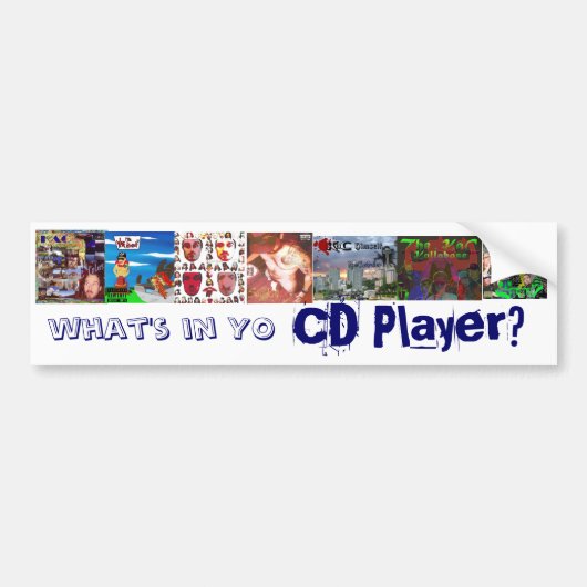 Wat is er in Yo CD Player? Bumpersticker (Voorkant)