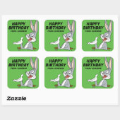 WAT IS ER MET DOC?™ BUGS BUNNY™ | Gefeliciteerd Vierkante Sticker (Vel)