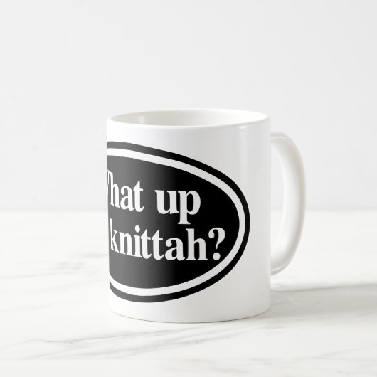 Wat is er met mijn brei? Koffie Mok (Voorkant rechts)