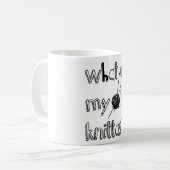 Wat is er met mijn breitas? koffiemok (Voorkant links)