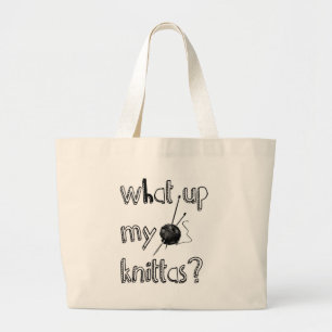 Wat is er met mijn breitta? grote tote bag