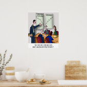 Wat is er mis met de bonus van de baas? poster (Keuken)