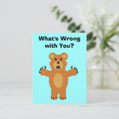 Wat is er mis met jou? briefkaart (Staand voorkant)