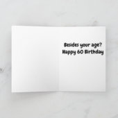 WAT IS ER NAAST JE LEEFTIJD **60ste VERJAARDAG" Kaart (Binnen)