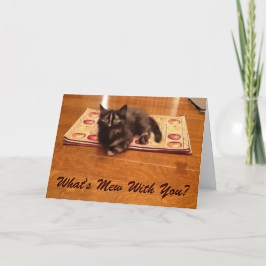 Wat is er nieuw met jou? Wenskaart Kaart (Voorkant)