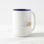 Wat is er op de stranden? tweekleurige koffiemok (Voorkant rechts)