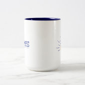 Wat is er op de stranden? tweekleurige koffiemok (Center)