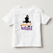 Wat is er op heksen, heks, kat, vleermuizen, hallo kinder shirts (Voorkant)