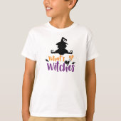 Wat is er op heksen, heks, kat, vleermuizen, hallo t-shirt (Voorkant)