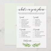 Wat is er op je Baby shower? Groene bladeren van j (Voorkant / Achterkant)