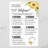 Wat is er op je baby shower-spelkaart? flyer (Achterkant)