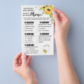 Wat is er op je baby shower-spelkaart? flyer (Hand)