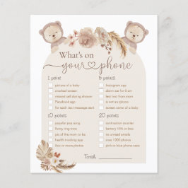 Wat is er op je Beer Baby shower-spel met tweetali