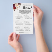 Wat is er op je Kaart Marsala Shower Game Fly? (Hand)