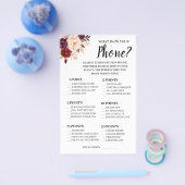 Wat is er op je Kaart Marsala Shower Game Fly? (Enkel)