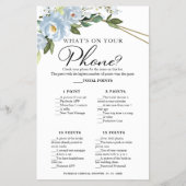 Wat is er op je telefoon Geometrische Stusty Blue  Flyer (Voorkant)