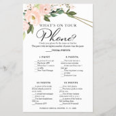 Wat is er op je telefoon Roze Blush Bloemengeometr Flyer (Voorkant)