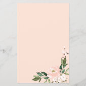 Wat is er op je telefoon Roze Blush Bloemengeometr Flyer (Achterkant)