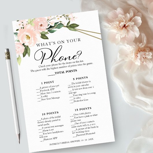 Wat is er op je telefoon Roze Blush Bloemengeometr Flyer