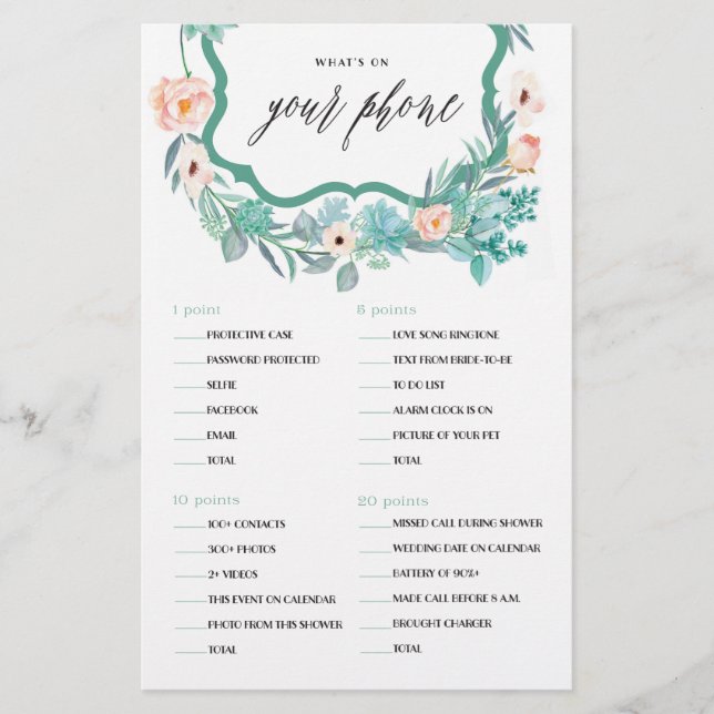 Wat is er op je telefoon? Vloeibaar Vrijgezellenfe (Voorkant)