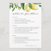 "Wat is er op je telefoon" Vrijgezellenfeest Game  Kaart (Voorkant)