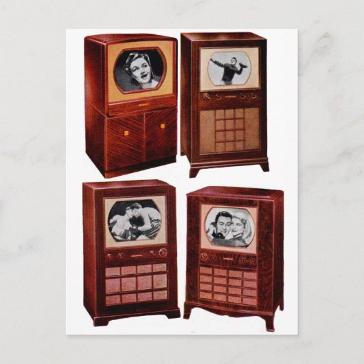 wat is er op tv 1951 ? briefkaart (Voorkant)