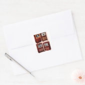 Wat is er op tv? vierkante sticker (Envelop)