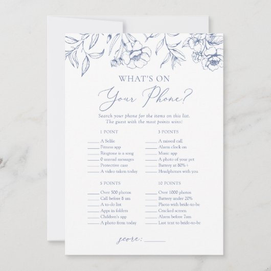 Wat is er op uw telefoon Bloemen Vrijgezellenfeest Kaart (Voorkant)