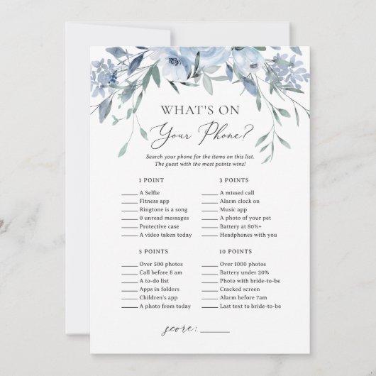 Wat is er op uw telefoon Bloemen Vrijgezellenfeest Kaart (Voorkant)