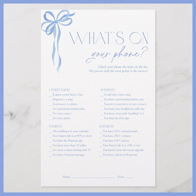 Wat is er op uw telefoon Blue Bow Vrijgezellenfees (Creator heeft geüpload)