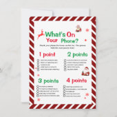 Wat is er op uw telefoon kerst spel kaart (Voorkant)