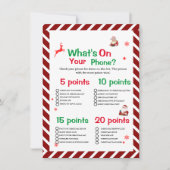 Wat is er op uw telefoon kerstfeest spelkaart kaart (Voorkant)