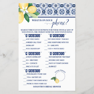 Wat is er op uw telefoon Mediterraans douchegame Flyer