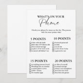 Wat is er op uw telefoon vrijgezellenfeest spel ka kaart (Voorkant / Achterkant)