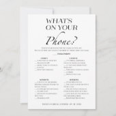 Wat is er op uw telefoon Vrijgezellenfeest spel Ka Kaart (Voorkant)