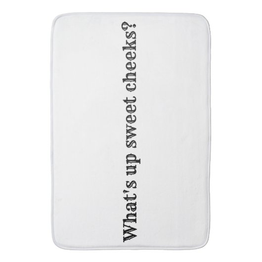 Wat is er op zoete wangen? badmat (Voorkant Verticaal)