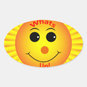 Wat is er? ovale sticker (Voorkant)