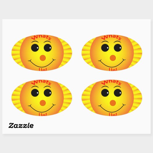 Wat is er? ovale sticker (Vel)