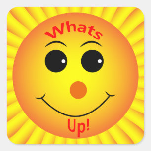 Wat is er? vierkante sticker