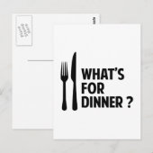 Wat is er voor eten? briefkaart (Voorkant / Achterkant)