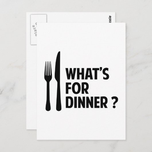 Wat is er voor eten? briefkaart (Voorkant / Achterkant)