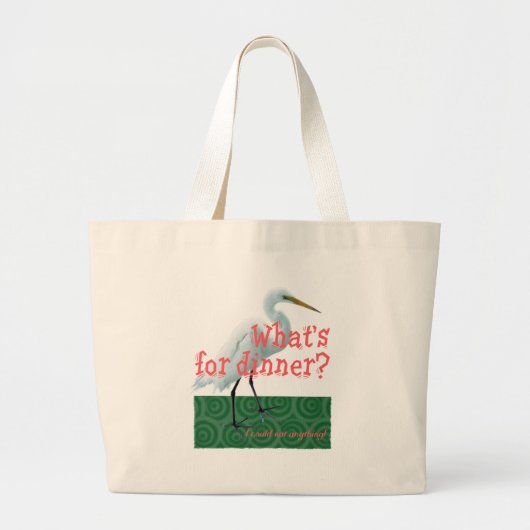 Wat is er voor eten? grote tote bag (Voorkant)