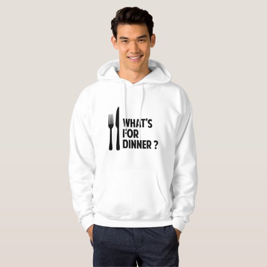 Wat is er voor eten? hoodie (Voorkant volledig)