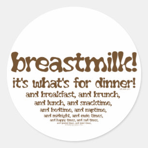 Wat is er voor het diner ronde sticker