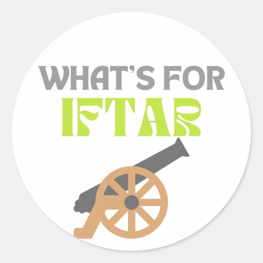Wat is er voor IFTAR-Ramadan 2023- Ronde Sticker (Voorkant)