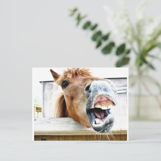 Wat is er zo grappig? briefkaart (Staand voorkant)