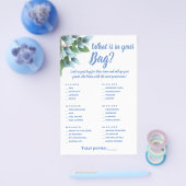 Wat is Eucalyptus in uw Bag Shower Game Card Flyer (Enkel)